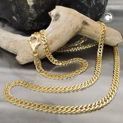 Bracelet 19cm Twin Curb Chain 14k Gold