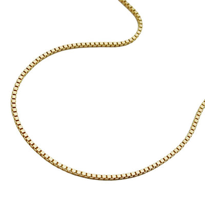 Necklace, Box Chain, 38cm, 9k Gold