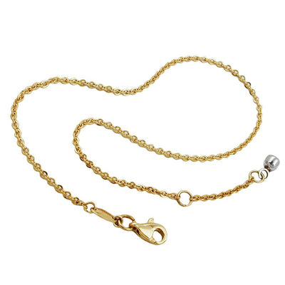 Ankle Chain, Ball Tag, 9k Gold, 25cm