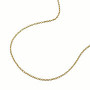 9k Gold Thin Anchor Chain Necklace, 36cm to 42cm