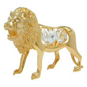 Lion With Crystal Elements Gold Plated