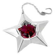 Star With Crystal Elements Silver Plated