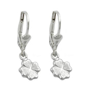 Leverback Earrings Cloverleaf Silver 925