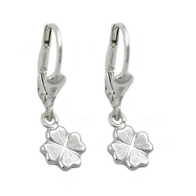 Leverback Earrings Cloverleaf Silver 925