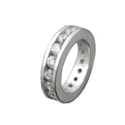 Baptism Cubic Zirconium Ring Charm, Silver 925