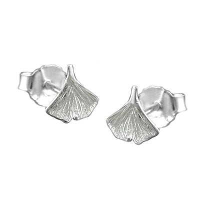 Earrings Ginkgo Leaf Silver 925