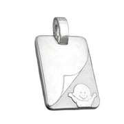Baby's Christening with Little Baby Engravable Charm Pendant, Silver 925