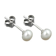 Stud Earrings Cultured Freshwater Pearl Silver 925