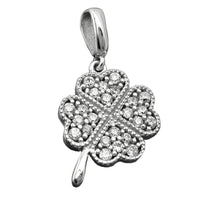 Pendant Clover Zirconia Crystals Silver 925