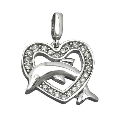 Pendant Heart With Dolphin Silver 925