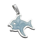 Pendant Fish Blue Silver 925