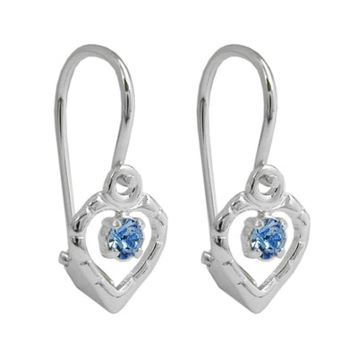 Leverback Earrings Blue Silver 925