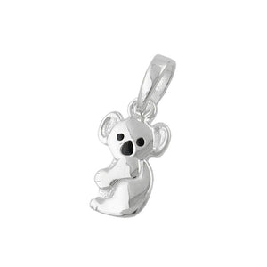 Pendant Koala Black Silver 925