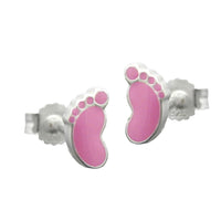 Studs Foot Pink Pastell Silver 925