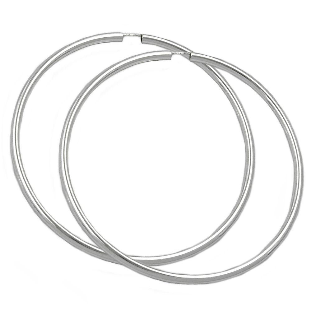 Hoop Earrings 70mm Silver 925