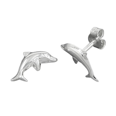 Earstuds Leaping Dolphin Silver 925