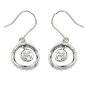 Hook Earrings With Zirconia Silver 925