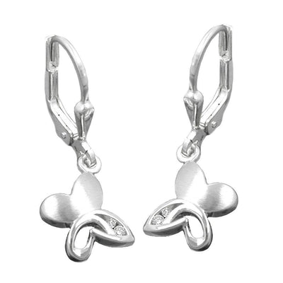 Leverback Earrings Butterfly Silver 925