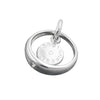 Baby's Christening Clock with a Ring Charm Pendant, Silver 925