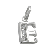 Pendant Initiale E With Cz Silver 925