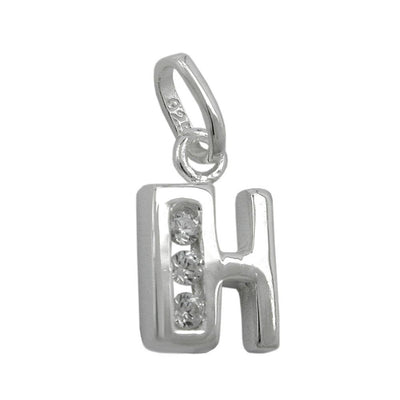 Pendant Initiale H With Cz Silver 925