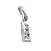 Pendant Initiale I With Cz Silver 925