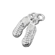 2 Football Shoes Charms, Silver 925