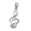 Pendant Clef Zirconia Silver 925