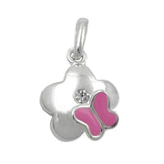 Pendant Flower With Butterfly Silver 925