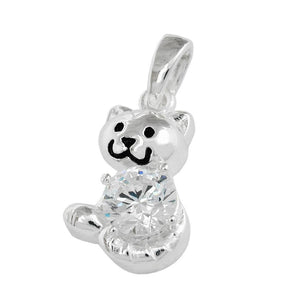 Pendant Cat With Zirconia Silver 925