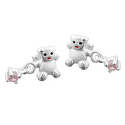 Earrings Bear Zirconia Silver 925