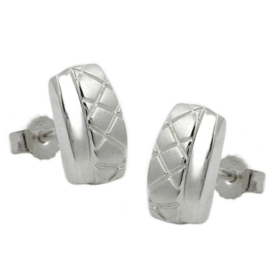 Stud Earrings X-shapes Silver 925