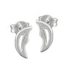 Stud Earrings Moon With Face Silver 925