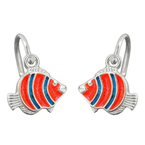 Leverback Earrings Clown Fish Silver 925