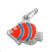 Pendant Clown Fish Orange Silver 925