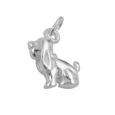 Pendant,dog With Long Ears Silver 925
