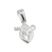 Pendant Heart With Key Silver 925