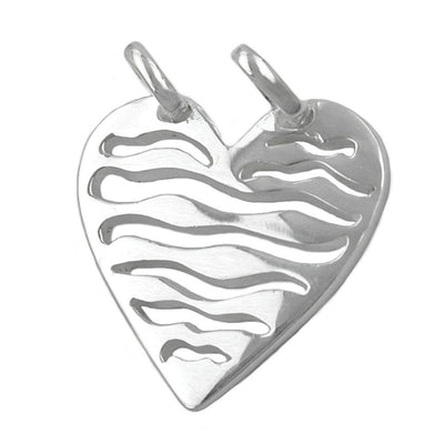 Pendant Heart With Two Eyelets Silver 925