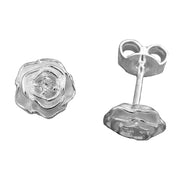 Earrings Rose Cubic Zirconia Silver 925