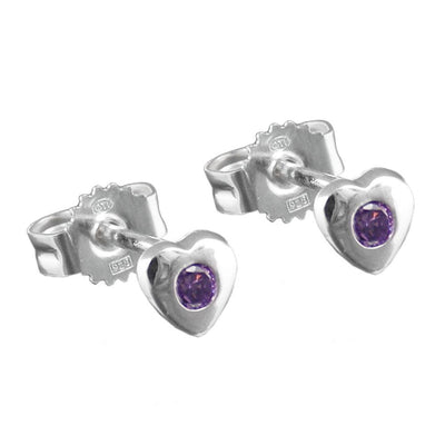 Earrings Zirconia-amethyst Silver 925