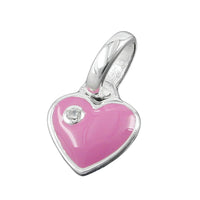 Pendant Heart Pink Zirconia Silver 925
