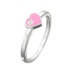 Ring, Heart-pink Zirconia, Silver 925