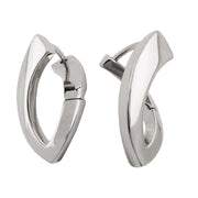 Hoop Earrings Rhodium Plated Silver 925