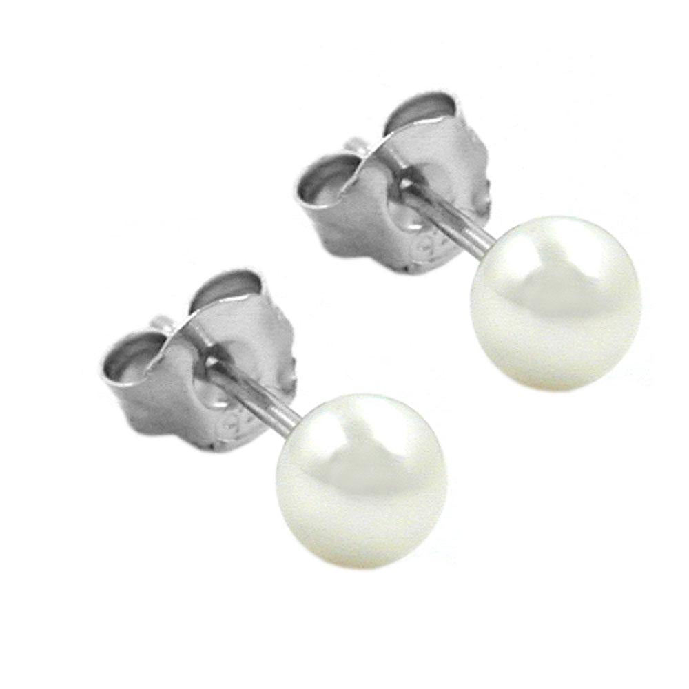 Stud Earrings Freshwater Culture Pearl Silver 925