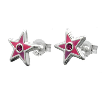 Stud Earrings Little Stars Silver 925