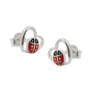 Earrings Studs Ladybird Silver 925