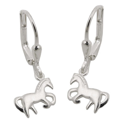 Leverback Earrings Horses Silver 925
