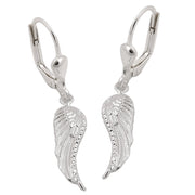 Leverback Earrings Wings Silver 925