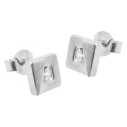 Earrings Studs Zirconias Silver 925