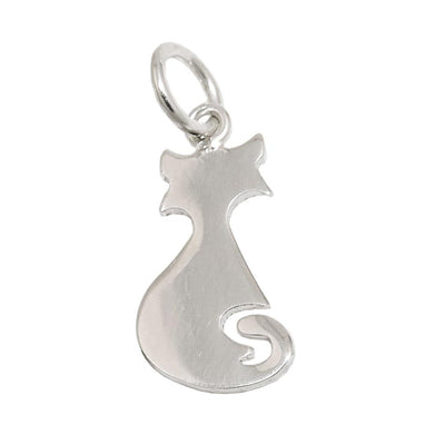 Pendant Cat Icon Polished Silver 925